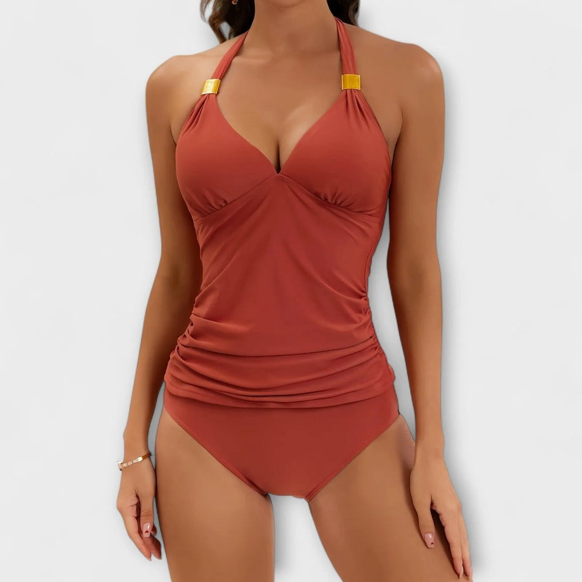 Miss | Badpak Dames Tweedelig Halterneck Elegant - Polyester - Miss Madera MIS-2F42AF