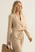 Miss | Blazer en Broek Set Dames Cropped - Polyester/Viscose - Miss Madera MIS-0BC34B