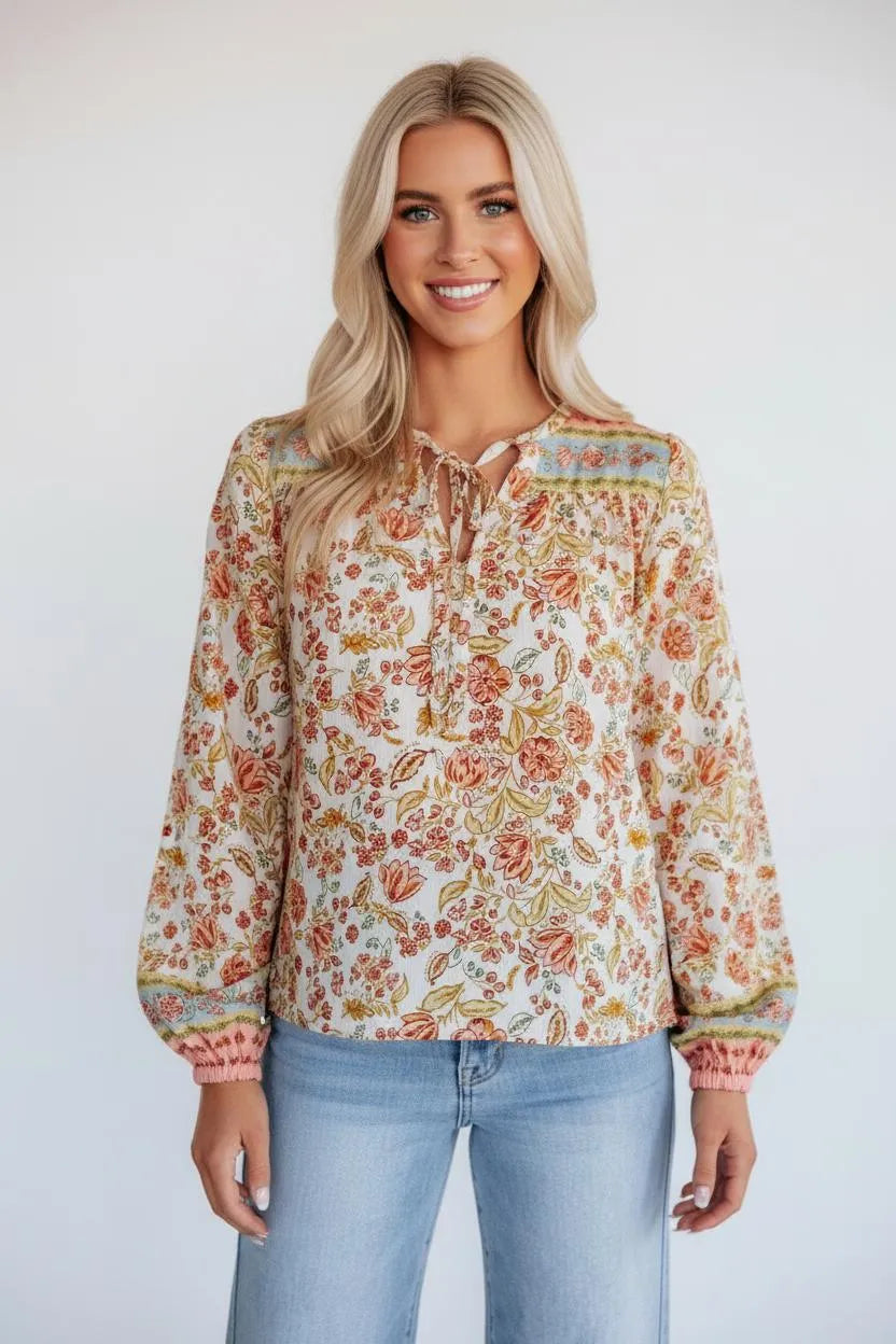 Miss | Blouse Dames Casual Bloemenprint Relaxed - Lichtgewicht - Miss Madera MIS-W7S1ML