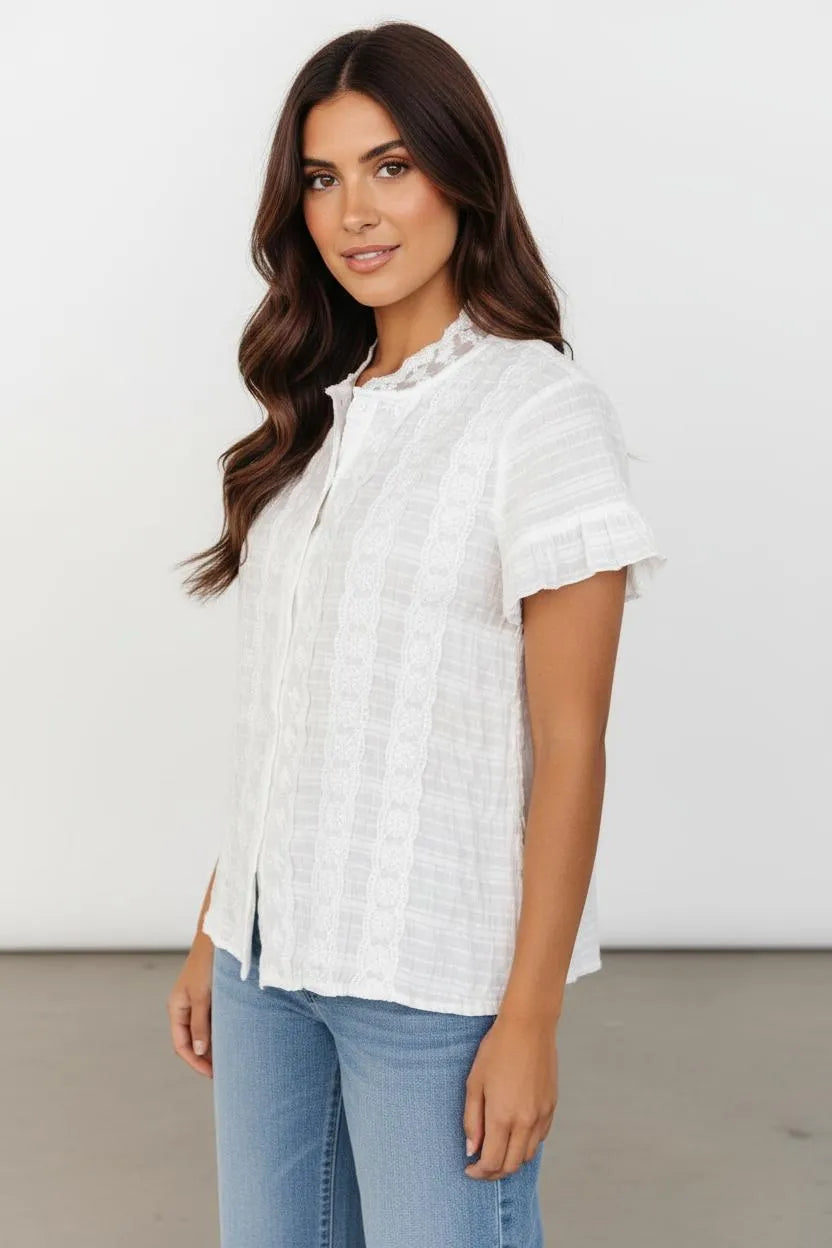 Miss | Blouse Dames Casual Elegant - Katoenmix - Miss Madera MIS-L8UKTO