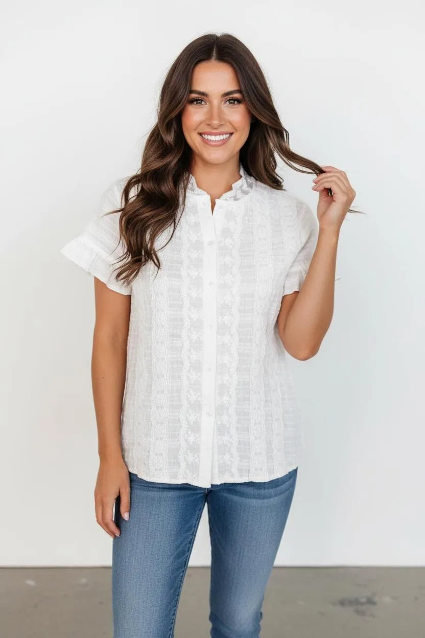 Miss | Blouse Dames Casual Elegant - Katoenmix - Miss Madera MIS-L8UKTO