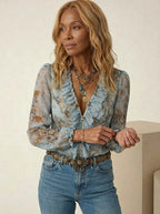 Miss | Blouse Dames Casual Elegant Slangenprint - Chiffon - Miss Madera MIS-26B673