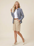 Blouse Blauw Ruitpatroon - Miss Madera
