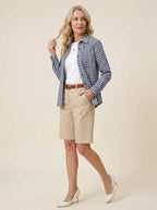 Miss | Blouse Dames Casual Geruit - Katoen - Miss Madera MIS-739FAD
