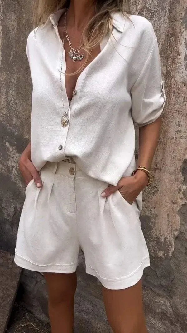 Miss | Blouse Dames Casual - Katoen - Miss Madera MIS-E15FCA