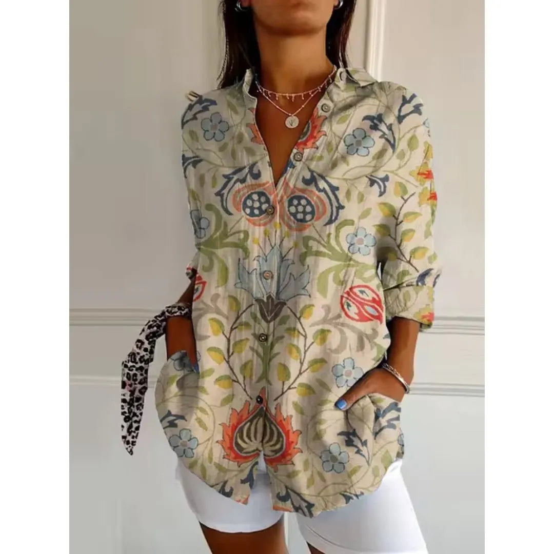 Miss | Blouse Dames Casual - Katoenmix - Miss Madera MIS-70A7EC