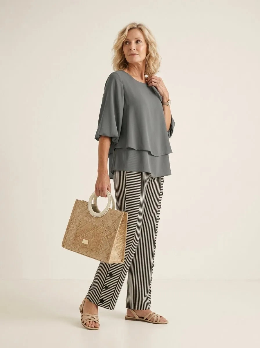 Miss | Blouse en Broek Dames Relaxed - Polyester - Miss Madera MIS-95B383