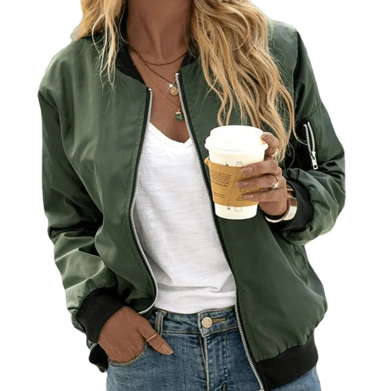 Miss | Bomberjack Dames Casual - Polyester - Miss Madera MIS-9EE902