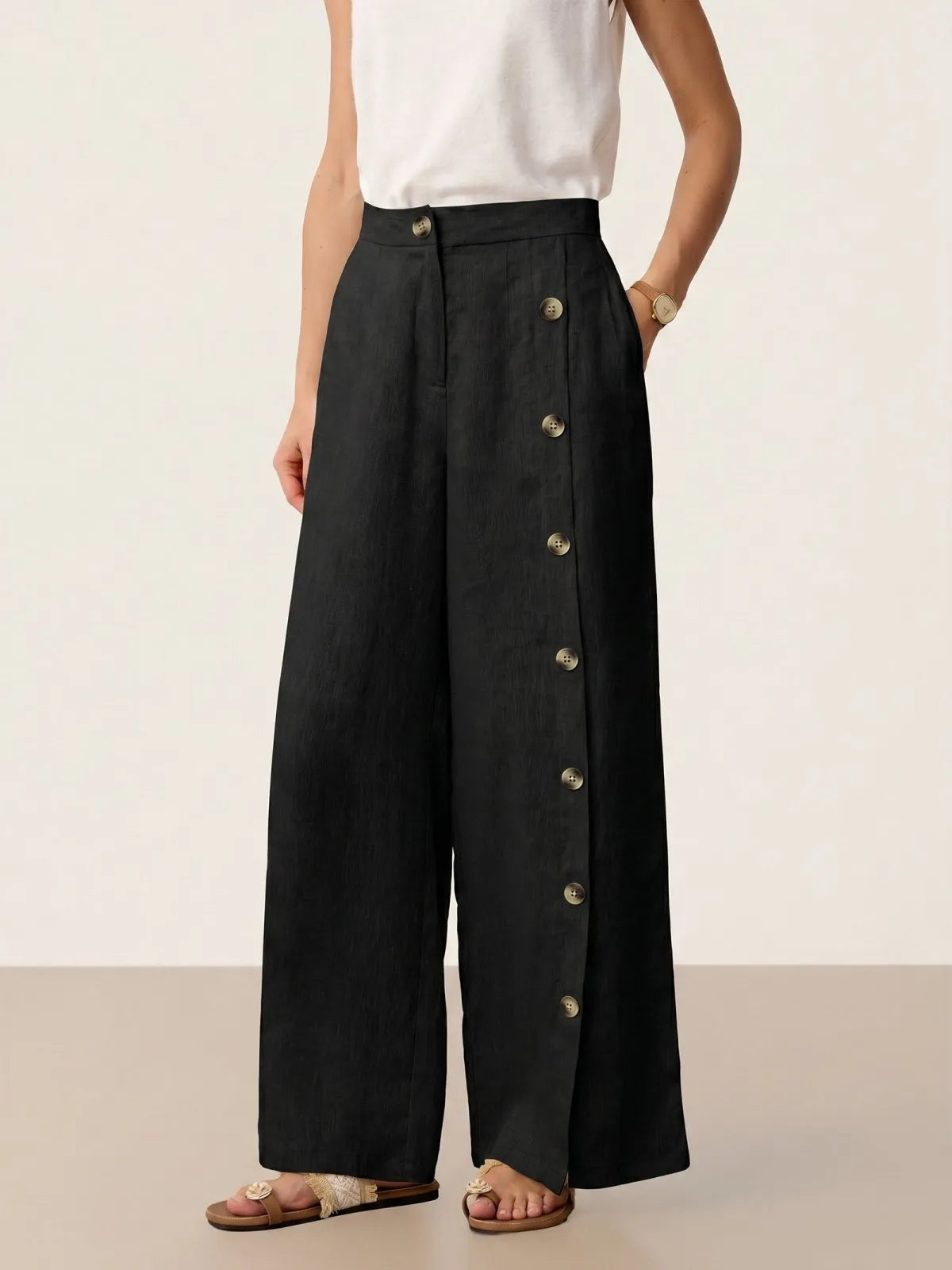 Miss | Broek Dames Zomer Regular Fit - Linnen - Miss Madera MIS-8E7DD1
