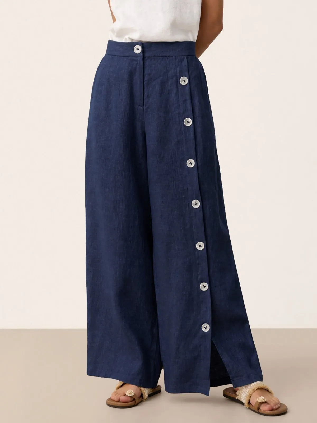 Miss | Broek Dames Zomer Regular Fit - Linnen - Miss Madera MIS-5D50F0