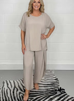 Miss | Co-ord Set Dames Lente/Zomer Relaxed - Viscoseblend - Miss Madera MIS-TGKO94