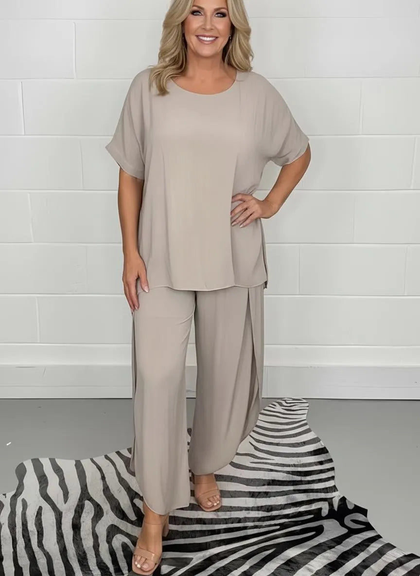 Miss | Co-ord Set Dames Lente/Zomer Relaxed - Viscoseblend - Miss Madera MIS-TGKO94