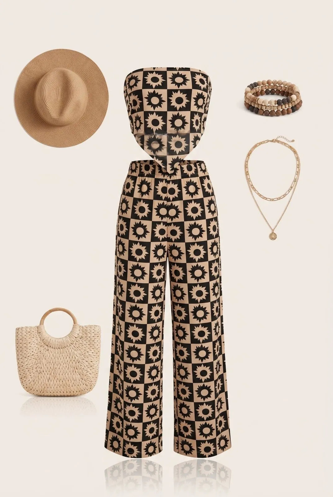 Miss | Co-ord Set Dames Zomer - Polyestermix - Miss Madera MIS-618ADF