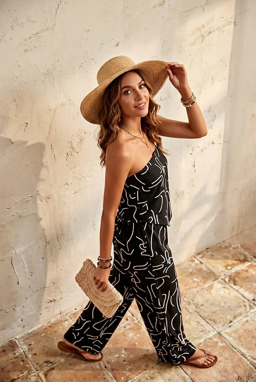 Miss | Co-ord Set Dames Zomer Relaxed - Polyester blend - Miss Madera MIS-C40F7F