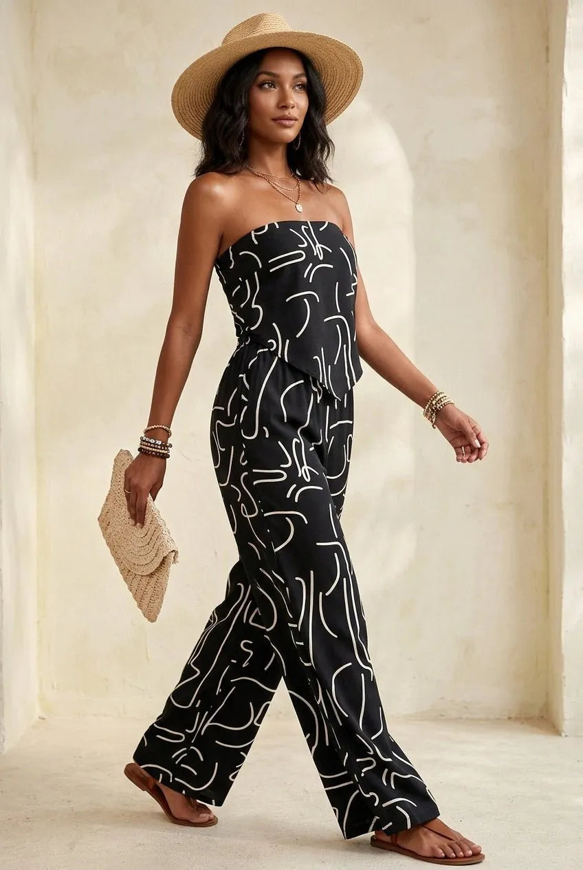 Miss | Co-ord Set Dames Zomer Relaxed - Polyester blend - Miss Madera MIS-C40F7F