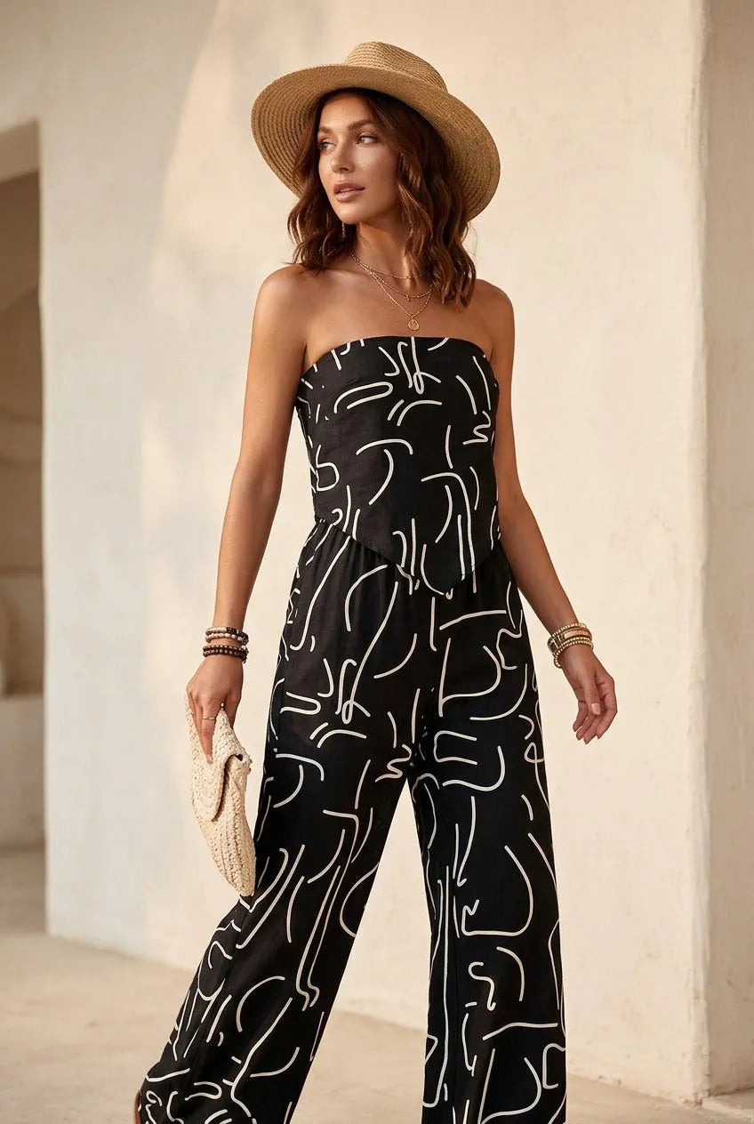 Miss | Co-ord Set Dames Zomer Relaxed - Polyester blend - Miss Madera MIS-C40F7F