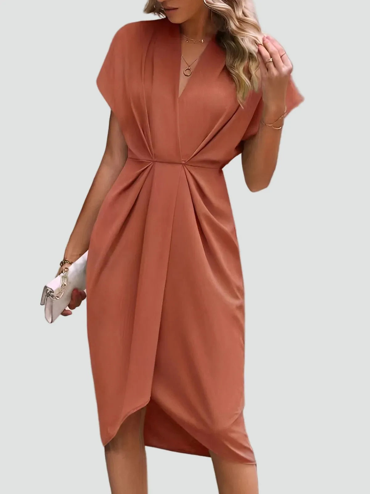 Miss | Cocktailjurk Dames Midi Elegant - Chiffon - Miss Madera MIS-243CB8