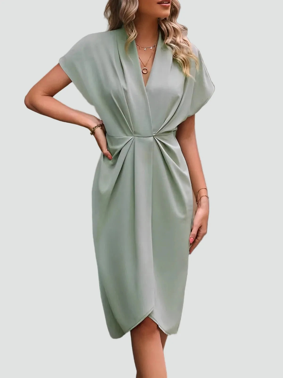 Miss | Cocktailjurk Dames Midi Elegant - Chiffon - Miss Madera MIS-048D3D