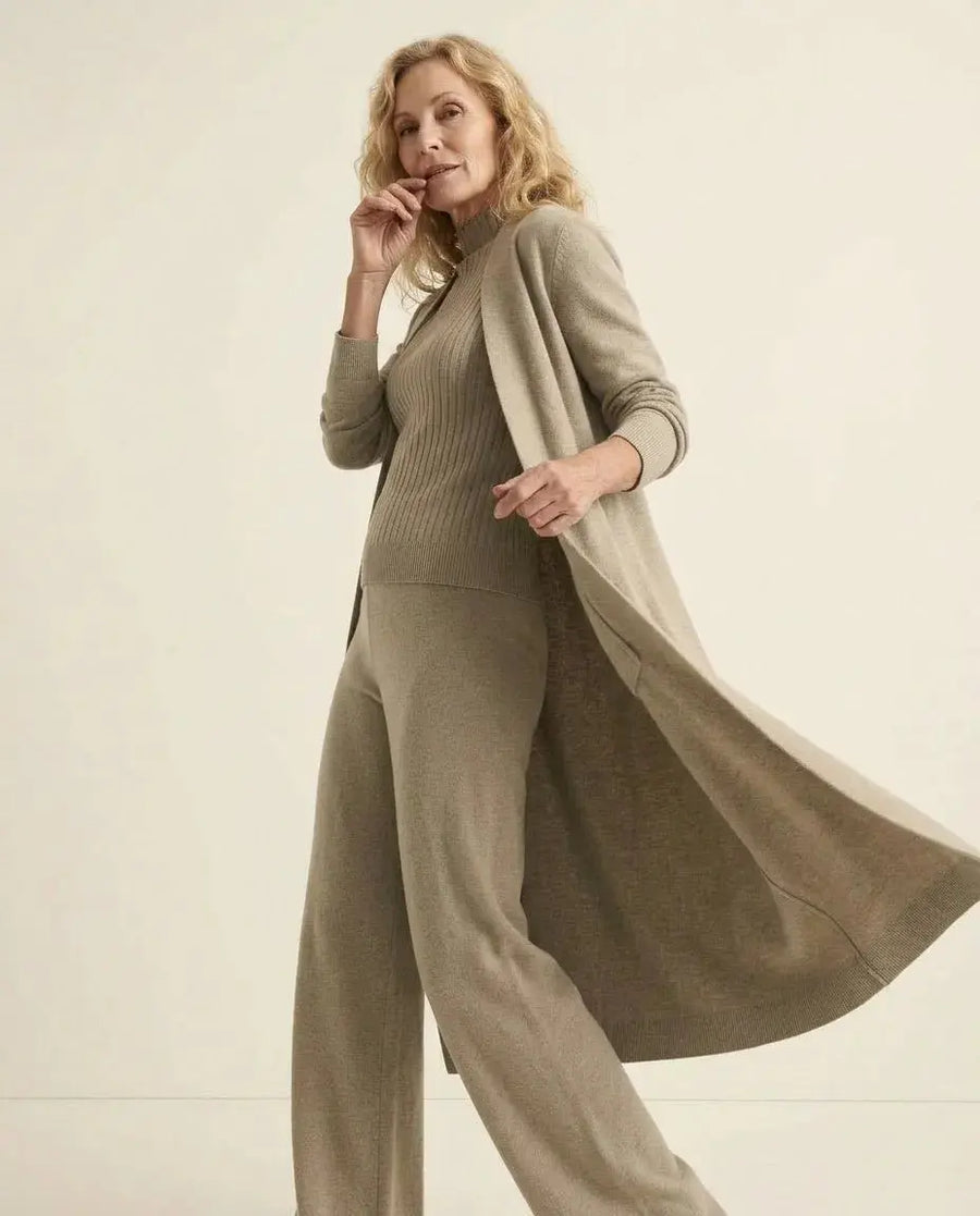 Driedelige Set Dames Relaxed Fit - Gebreid