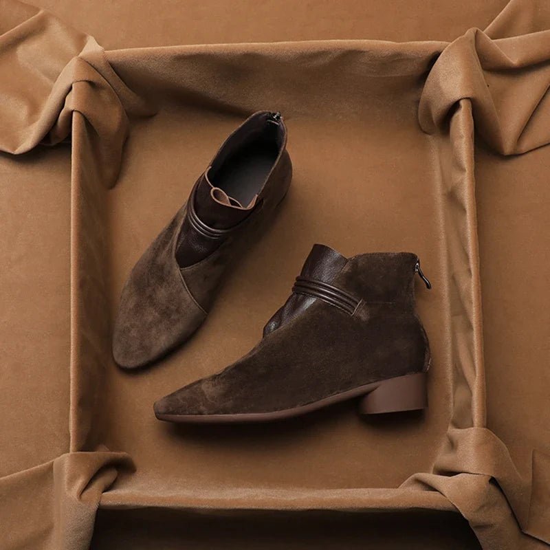 Miss | Enkellaarzen Dames Elegant - Suede - Miss Madera MIS-99225C