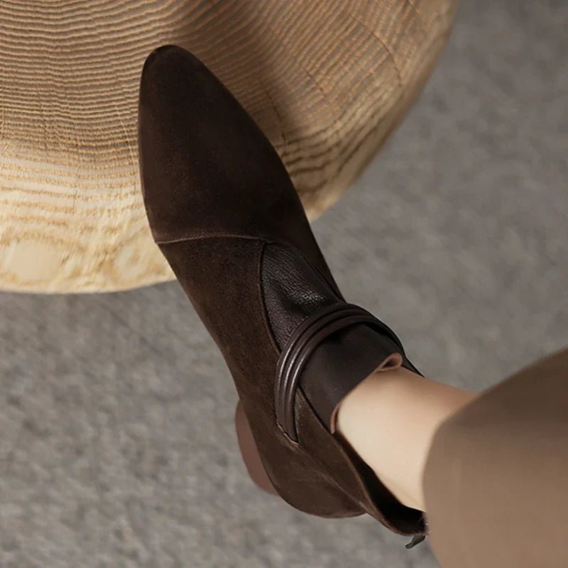 Miss | Enkellaarzen Dames Elegant - Suede - Miss Madera MIS-99225C