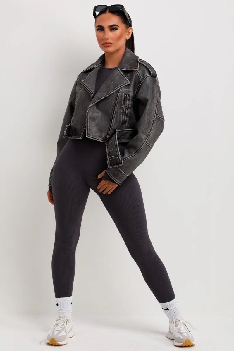 Miss | Faux Leather Jas Dames Casual Relaxed - Kunstleer - Miss Madera SKU_1769179437511_112