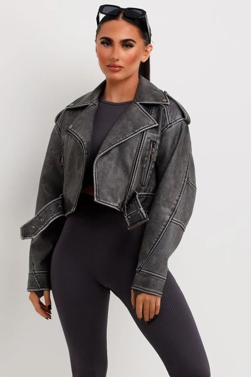 Miss | Faux Leather Jas Dames Casual Relaxed - Kunstleer - Miss Madera SKU_1769179437511_112