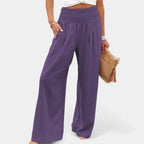 Miss | Flared Broek Dames High waist Comfort - Linnen - Miss Madera MIS-3F6A10