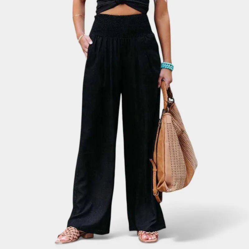 Miss | Flared Broek Dames High waist Comfort - Linnen - Miss Madera MIS-67537E