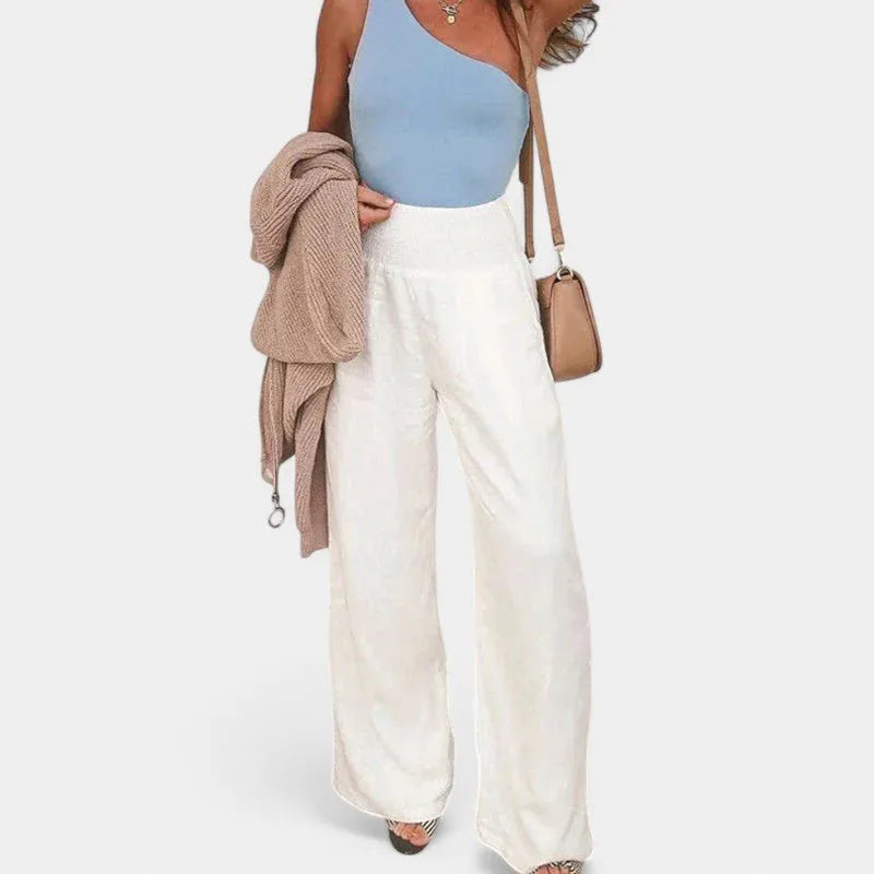 Miss | Flared Broek Dames High waist Comfort - Linnen - Miss Madera MIS-EDD4DF