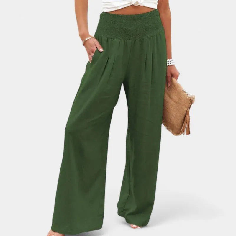 Miss | Flared Broek Dames High waist Comfort - Linnen - Miss Madera MIS-3D4CE1