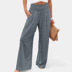 Miss | Flared Broek Dames High waist Comfort - Linnen - Miss Madera MIS-BD3093