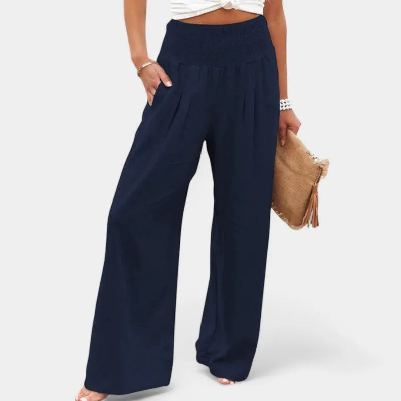 Miss | Flared Broek Dames High waist Comfort - Linnen - Miss Madera MIS-9D6304