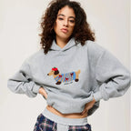 Miss | Hoodie Dames Oversized Geborduurd - Katoen - Miss Madera MIS-05F2FD