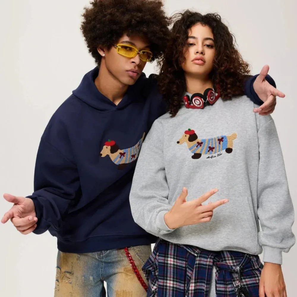 Miss | Hoodie Dames Oversized Geborduurd - Katoen - Miss Madera MIS-05F2FD