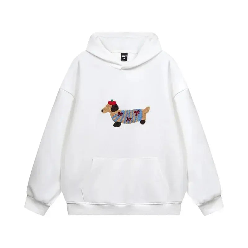 Hoodie Dames Tackle Oversized Geborduurd - Katoen