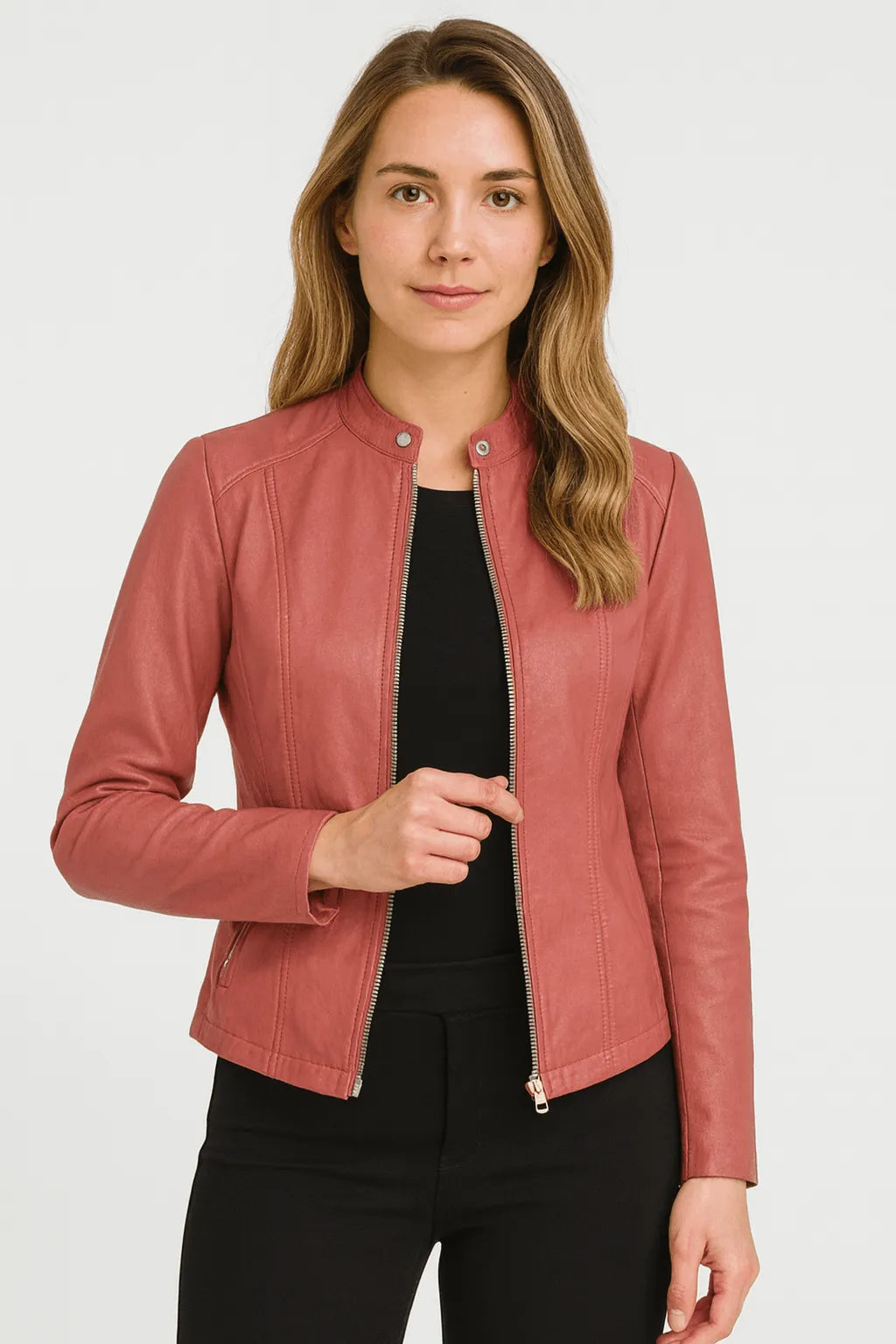 Miss | Jas Dames Kort Casual - leer - Miss Madera MIS-60A973