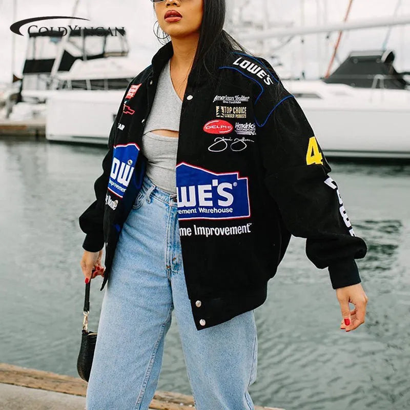 Miss | Jas Dames Oversized Racing Print - Polyester - Miss Madera MIS-51DA17