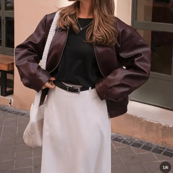 Miss | Jas Dames Vintage Losvallend Ritssluiting - Kunstleer - Miss Madera MIS-A16C88