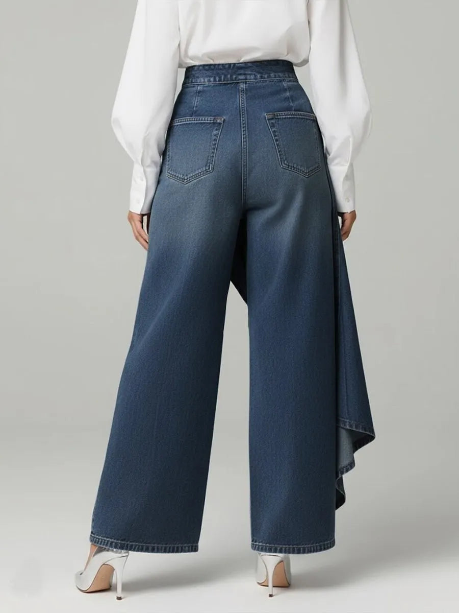 Miss | Jeans Dames Wide Leg Hoge Taille Relaxed Fit - Denim - Miss Madera MIS-880ED7