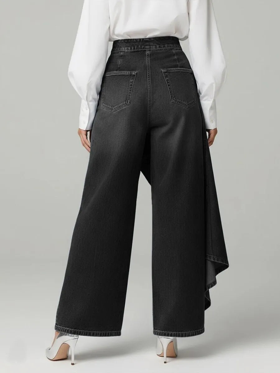 Miss | Jeans Dames Wide Leg Hoge Taille Relaxed Fit - Denim - Miss Madera MIS-31D942