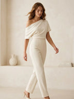 Miss | Jumpsuit Dames One Shoulder Elegant - Polyester - Miss Madera MIS-277684