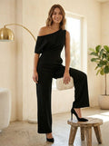 Jumpsuit One Shoulder Halslijn - Miss Madera