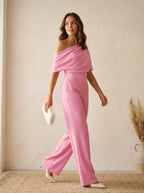 Miss | Jumpsuit Dames Wijde Pijp Asymmetrisch - Polyester - Miss Madera MIS-9EDECC