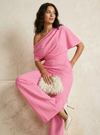 Miss | Jumpsuit Dames Wijde Pijp Asymmetrisch - Polyester - Miss Madera MIS-9EDECC