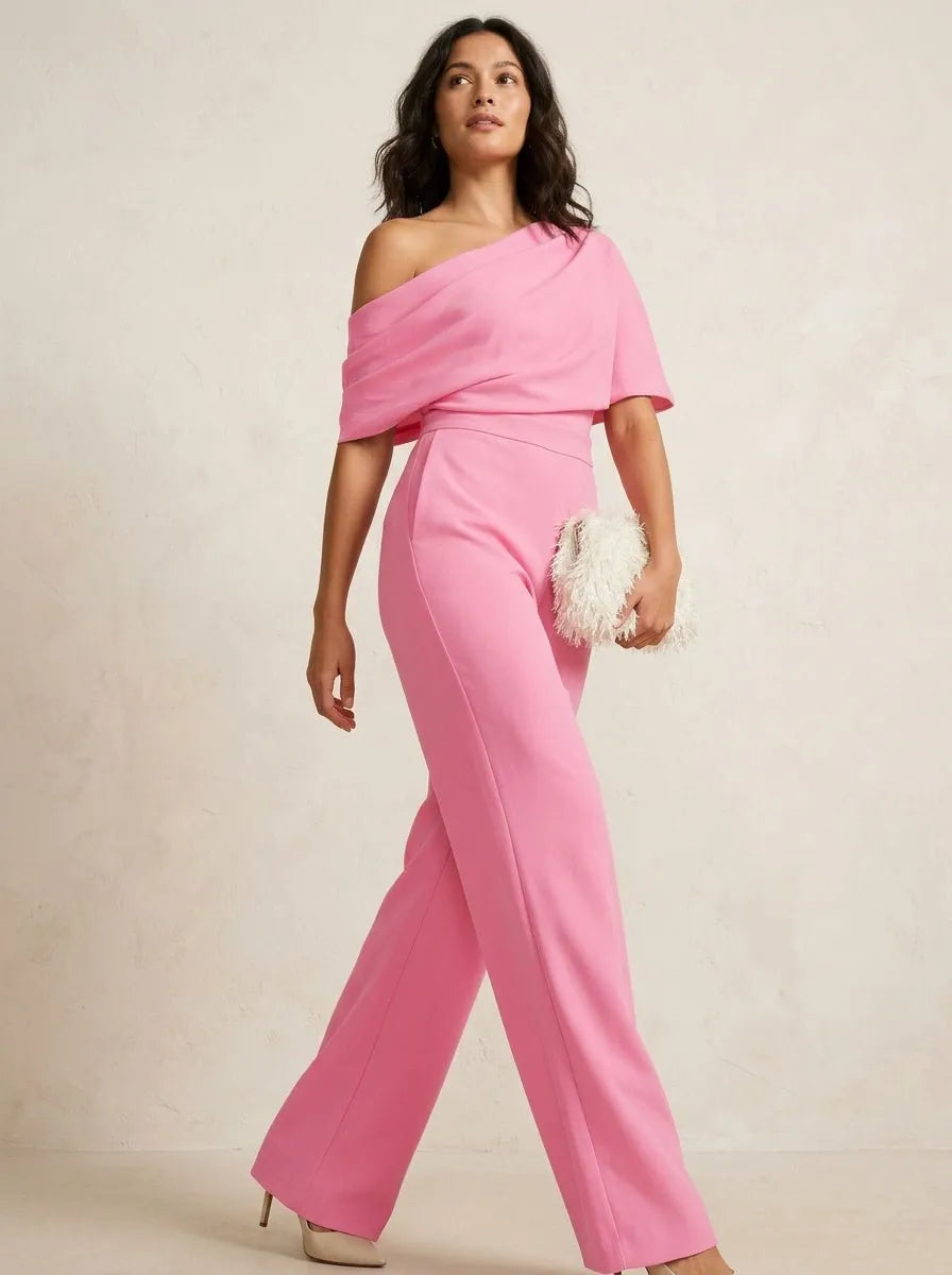 Miss | Jumpsuit Dames Wijde Pijp Asymmetrisch - Polyester - Miss Madera MIS-9EDECC