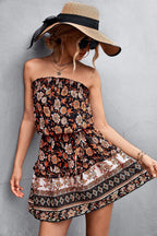 Miss | Jurk Dames Bandeau Bloemenprint A-lijn - Polyester - Miss Madera MIS-C7433B