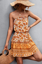 Miss | Jurk Dames Bandeau Bloemenprint A-lijn - Polyester - Miss Madera MIS-C7433B