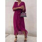 Miss | Jurk Dames Casual Maxi - Leer - Miss Madera MIS-B551C0