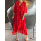 Miss | Jurk Dames Casual Maxi - Leer - Miss Madera MIS-421C32